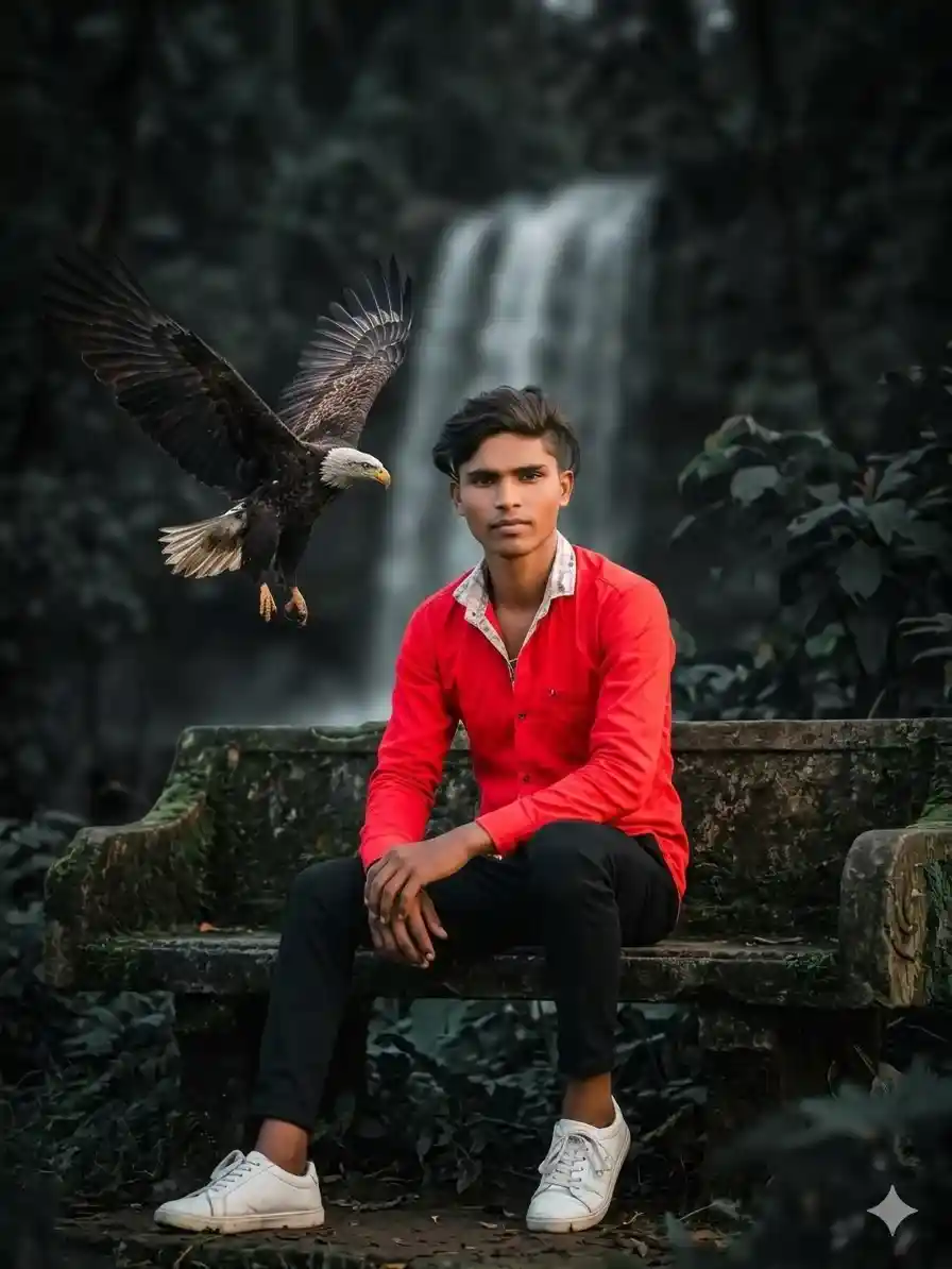 Close-up portrait of Sanny Kashyap with trendy hairstyle and confident expression