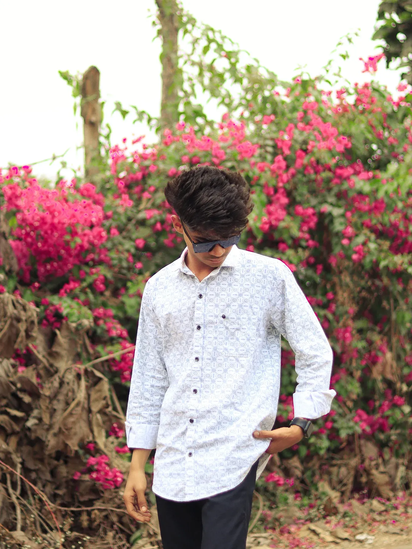 Candid laugh moment in natural sunlight