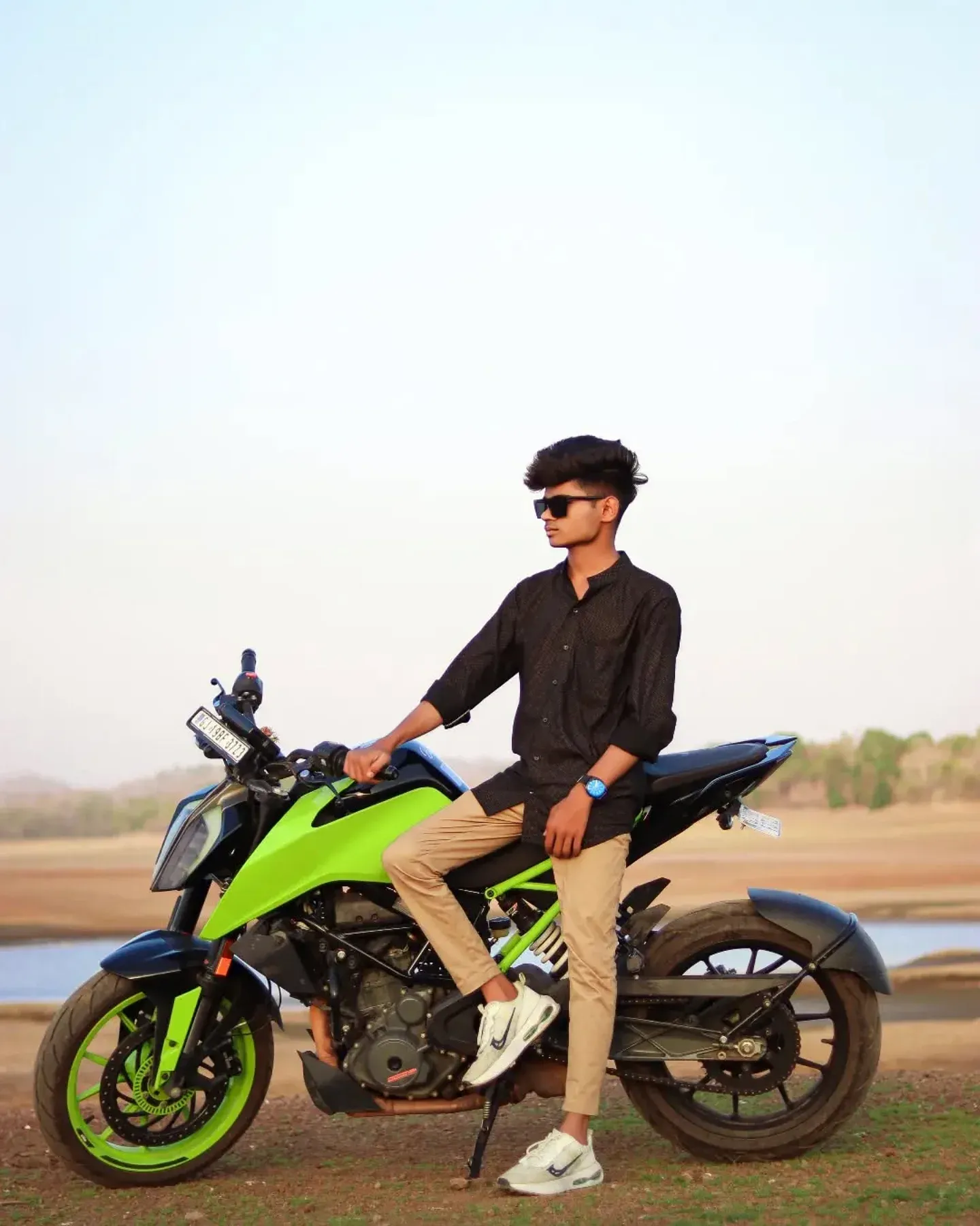 Fashion style shot in urban Goa street