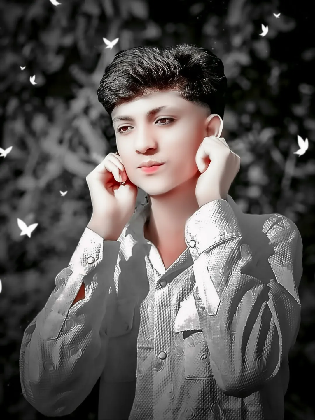 Fixing scratches and spots on old family photos