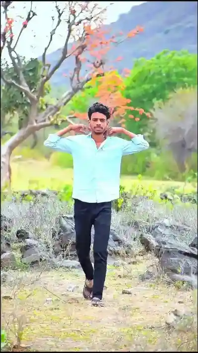 posing against a beautiful scenic nature background