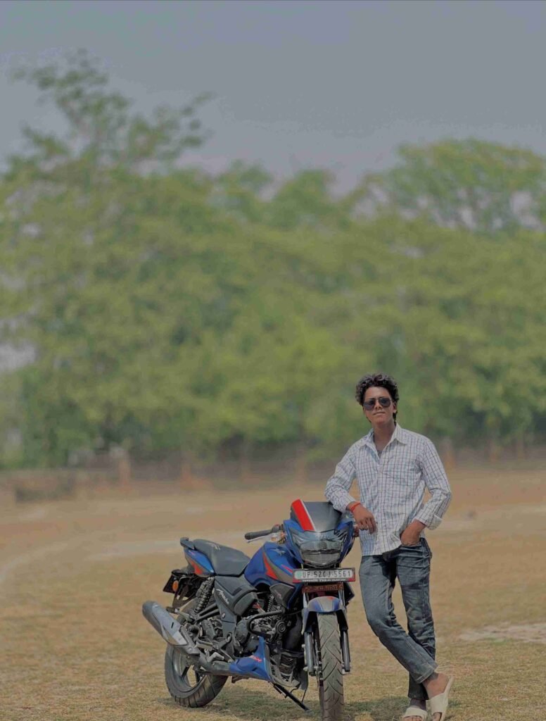 Ajay Kumar walking in green forest nature landscape