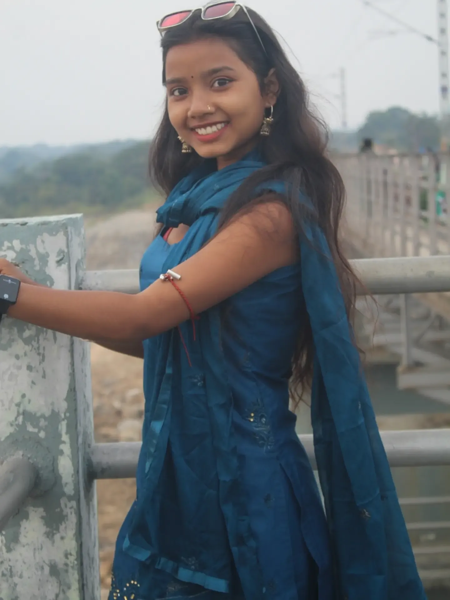 Anupama natural garden background portrait in Indian ethnic outfit