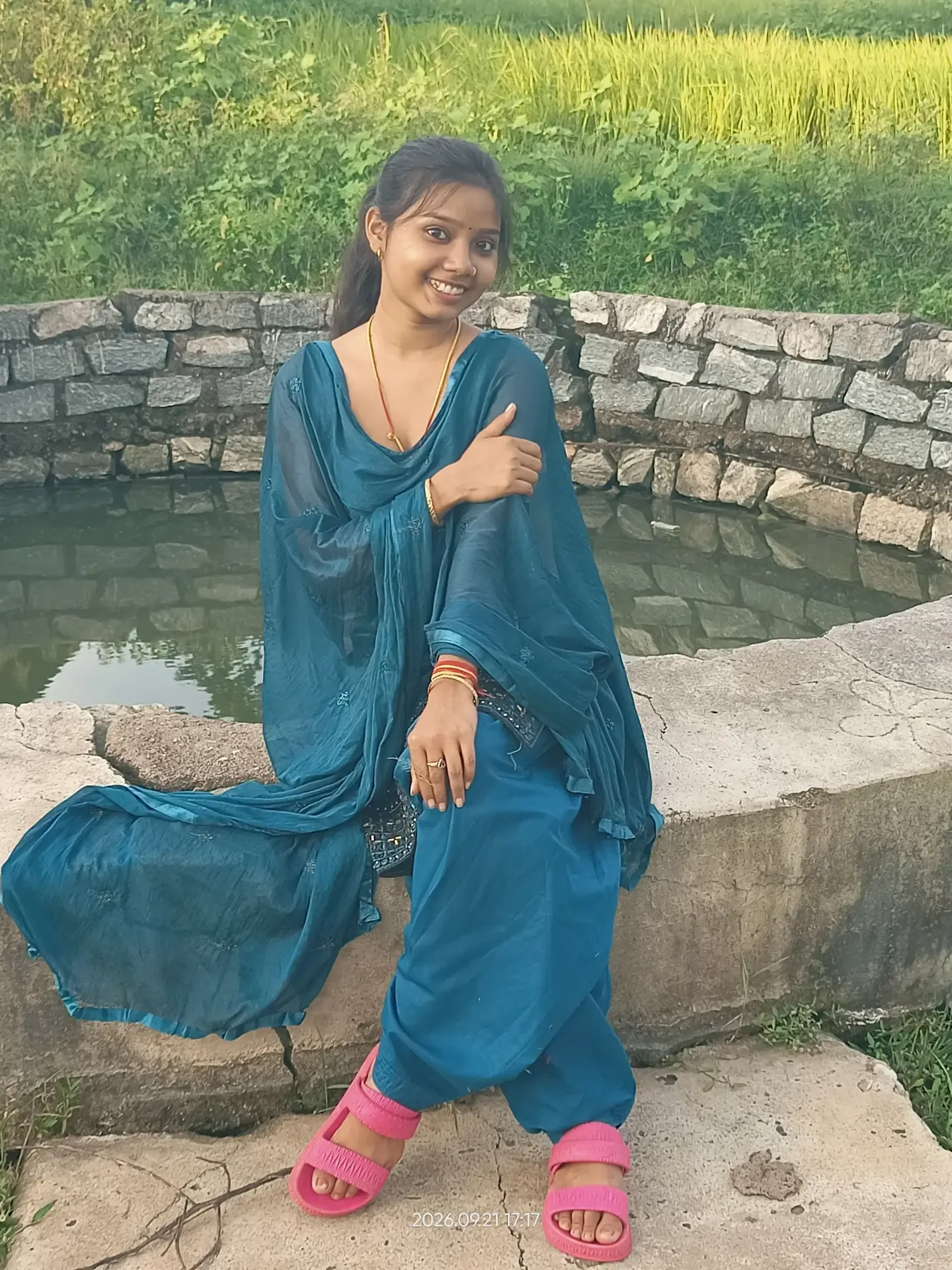 Anupama traditional black ethnic wear look with smartwatch on wrist