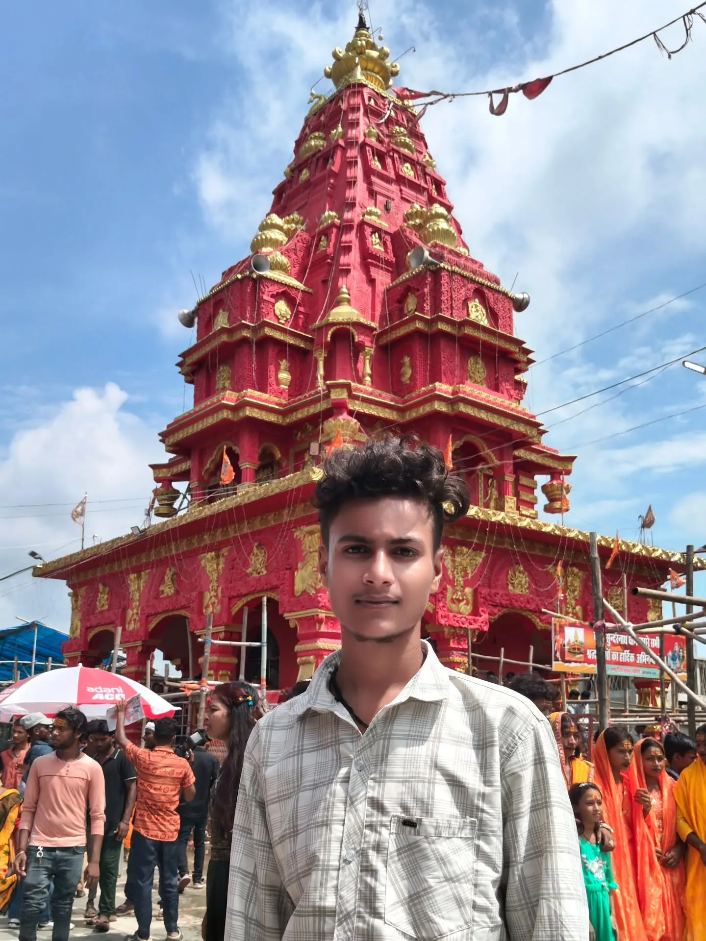 wearing a traditional ethnic kurta during a festive celebration.